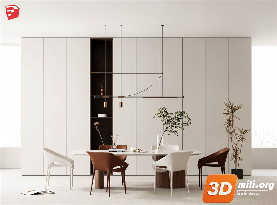 Dining Table Set Skp Files